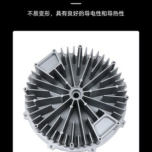 Dissipateur thermique en aluminium moulé sous pression de précision A380 ADC12, sablé, pour applications de refroidissement automobile - Product Image 3