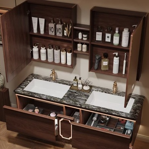 BALOM Classic Style Bathroom Cabinet Large Capacity Wood Plywood Melamine MDF Vanity with Smart Mirror and OEM - Product Image 4