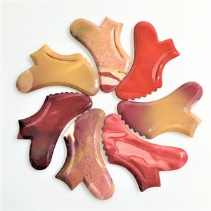 2020 personal de la belleza natural jaspe de mookaite gua sha masaje herramienta mujeres de equipos de belleza - Product Image 5