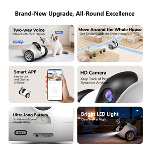 New Pet <span class=keywords><strong>Intelligent</strong></span> Interactive Katzen spielzeug App Steuert mobile hoch auflösende Kamera und Laser Interactive Plastic <span class=keywords><strong>Dog</strong></span> Toy - Product Image 6