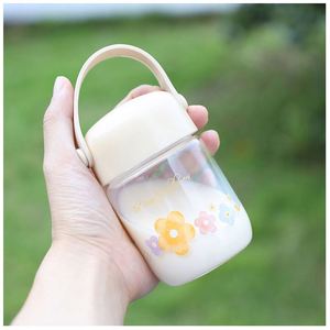 ขวดน้ำแก้วพกพาแบบคลาสสิกไล่สี ปลอดสาร BPA พร้อมฝาปิด ดีไซน์ทันสมัยสำหรับผู้ใหญ่ เหมาะสำหรับการเดินป่าและกิจกรรมกลางแจ้ง - Product Image 3
