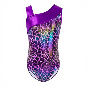 Leotardos de Gimnasia Rítmica con Estampado de Leopardo para Niñas, Pantalones Cortos de Spandex con Estampado Floral para Danza, Ballet y Competencia, Gran Venta - Product Image 4