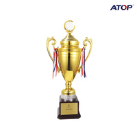 Trophée sportif personnalisé en métal pour les vainqueurs du tournoi JINZUN, compétitions de football, de volley-ball et de badminton, coupe en métal personnalisée