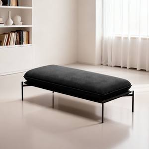 Modern Stainless Steel Bench With Soft <b>Cushion</b> For Home Living Room Bedroom Ottoman <b>Stool</b> - Product Image 4