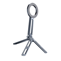 Manyetik Telefon Tripod Standı Katlanabilir Alüminyum Alaşımlı Selfie Çubuğu Masaüstü Tutucu 1/4 İnç Portlu