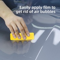 Petit grattoir pour film de fenêtre de voiture, nettoyage de vitres, bande en caoutchouc de silicone de haute qualité, auto-adhésive, à pieds plats, design découpé