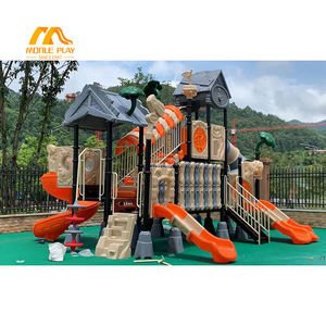 Monle mẫu giáo sân chơi trẻ em sân chơi chủ đề nhà máy với các slide nhựa lớn - Product Image 5
