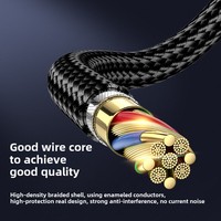 Câble de conversion audio Type-C vers 3,5 mm pour casques de voiture, boîtier audio AUX pour voiture, gaine en PVC, blindage tressé, adaptateur audio pour écouteurs