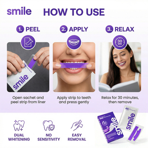 Bandes blanchissantes violettes sans peroxyde, sans PAP, sans sensibilité, sans résidu, protection de l'émail, éclaircissement instantané, <span class=keywords><strong>patch</strong></span> buccal portable - Product Image 4