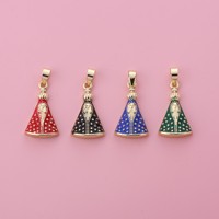 Ensemble de pendentifs Aparecida Mantle, breloque Vierge Marie couronnée, émail, manteau rouge, noir, bleu roi, pour bijoux religieux, cadeau, vente en gros