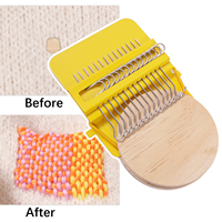 Kit de métier à tisser PatchMaker, nouvelle couleur, mini métier à tisser portable, outil de tissage pour la réparation rapide de couture, fournitures de couture artisanale (14 crochets)