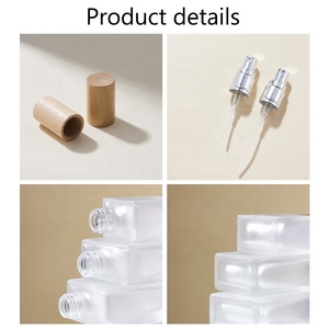 Refillable rỗng 10ml 15ml <span class=keywords><strong>Frosted</strong></span> nắp gỗ du lịch Kích thước hình chữ nhật chai nước hoa nhỏ hương thơm nước hoa thủy tinh phun chai - Product Image 5