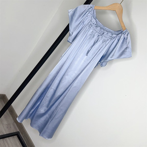 19 <span class=keywords><strong>mmi</strong></span> lụa sexy lỏng nightdress đơn giản thoải mái tằm C lụa nhà quần áo búp bê ăn mặc ngắn tay áo nightdress cho phụ nữ - Product Image 2