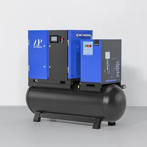 China Compressor 7.5kw10hp22kw30hp10bar Industrial screw air compressor has water tank, dryer, silent compressor