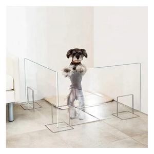 Valla desmontable de plástico transparente para perros, portón de acrílico para mascotas, para interior, protección de animales pequeños - Product Image 1