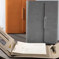 Carnet de notes A5 de luxe personnalisé avec logo, classeur à 3 anneaux en PU, coffret cadeau, papeterie promotionnelle de bureau, agenda rechargeable