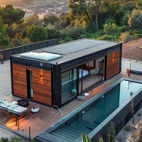 Kit de maison préfabriquée de luxe modulaire, style moderne et économique, en bois, pour villa, hôtel, maisonnette de vacances ou chalet