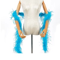 Écharpe blanche plume d'autruche Boa pour femmes maison fête mariage 1ply décor bricolage artisanat vêtements Costume danse robe Cosplay Accecssoy