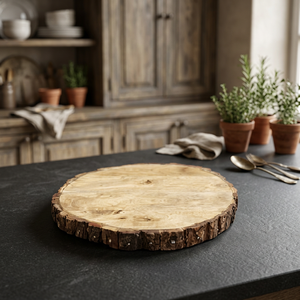 Tabla de servir queso rectangular de madera rústica, bandeja para pizza de calidad alimentaria, tabla de cortar ecológica, estilo moderno, apta para lavavajillas - Product Image 1
