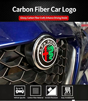 Emblème de capot avant de voiture 82mm 74mm, autocollant de calandre, badge de coffre arrière, décalcomanie, accessoires de style automobile pour Alfa Romeo