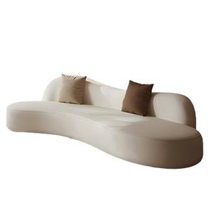 Sofá de Tela en Forma de S, Sensación de Terciopelo, Curvo, Moderno, Muebles para Sala de Estar - Product Image 5
