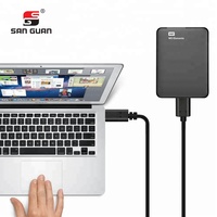 Pabrik Profesional 3.0 Mikro Ke USB C Kabel OTG 3.0 Mikro Kabel USB Konektor Pendek Tipe C 3.0 Ke Kabel Mikro B Pengisian Cepat