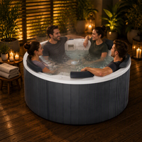Baignoire Spa Autoportante Moderne à 22 Jets en Acrylique pour 4-5 Personnes avec Robinet Inclus – Utilisation Intérieure/Extérieure pour Hôtels