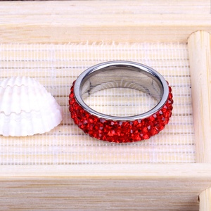 Anillos de Compromiso de Acero Inoxidable de Alta Calidad para Mujer, Anillo de Boda Dorado Brillante, Anillo de Pareja con Circonita de Colores - Product Image 4