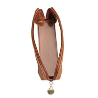 BECOL Nouvelle Trousse de Maquillage Portable Grande Capacité, Pochette Cosmétique Imperméable en Cuir PU avec Fenêtre Transparente