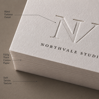 Cartes de visite personnalisées en papier Euler 550 g/m², impression typographique, cartes épaisses de luxe avec logo en relief