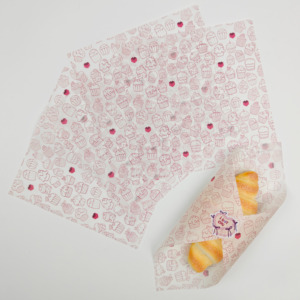 Papier d'emballage alimentaire vierge recyclable et enduit, résistant à la graisse, pour hamburgers et sandwichs, avec logo personnalisé, anti-graisse - Product Image 3