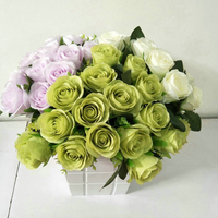 Bouquet de 18 têtes de roses artificielles en soie pour mariage et décoration intérieure