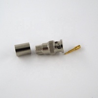 Connecteur coaxial RF étanche BNC mâle à sertir pour câble coaxial RG213, idéal pour antennes et câbles électriques de vidéosurveillance
