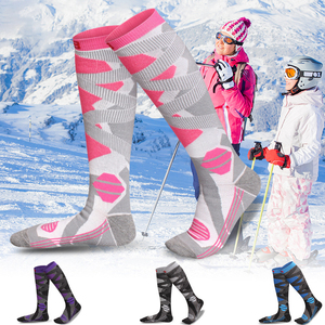 <span class=keywords><strong>Chaussettes</strong></span> <span class=keywords><strong>de</strong></span> <span class=keywords><strong>ski</strong></span> professionnelles à compression thermique, hauteur genou, pour hommes, femmes et enfants, avec rembourrage en tissu éponge pour le <span class=keywords><strong>ski</strong></span> et l'alpinisme - Product Image 1