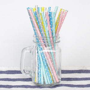 Joinhot Colorful Polka Dot Paper <b>Straws</b> Disposable Eco Friendly Party <b>Drink</b> <b>Straws</b> In Stock - Product Image 3