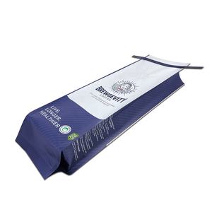 Low MOQ Aluminum Foil Custom Printed Side Gusset Matte <b>White</b> 1kg Coffee Bag with Tin <b>Tie</b> - Product Image 4