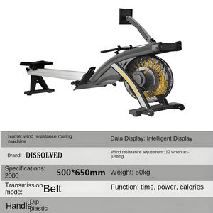 Equipo de gimnasio comercial Nuevo ergómetro Máquina de remo de resistencia al aire plegable para entusiastas del fitness Acero inoxidable 150KG Max - Product Image 2