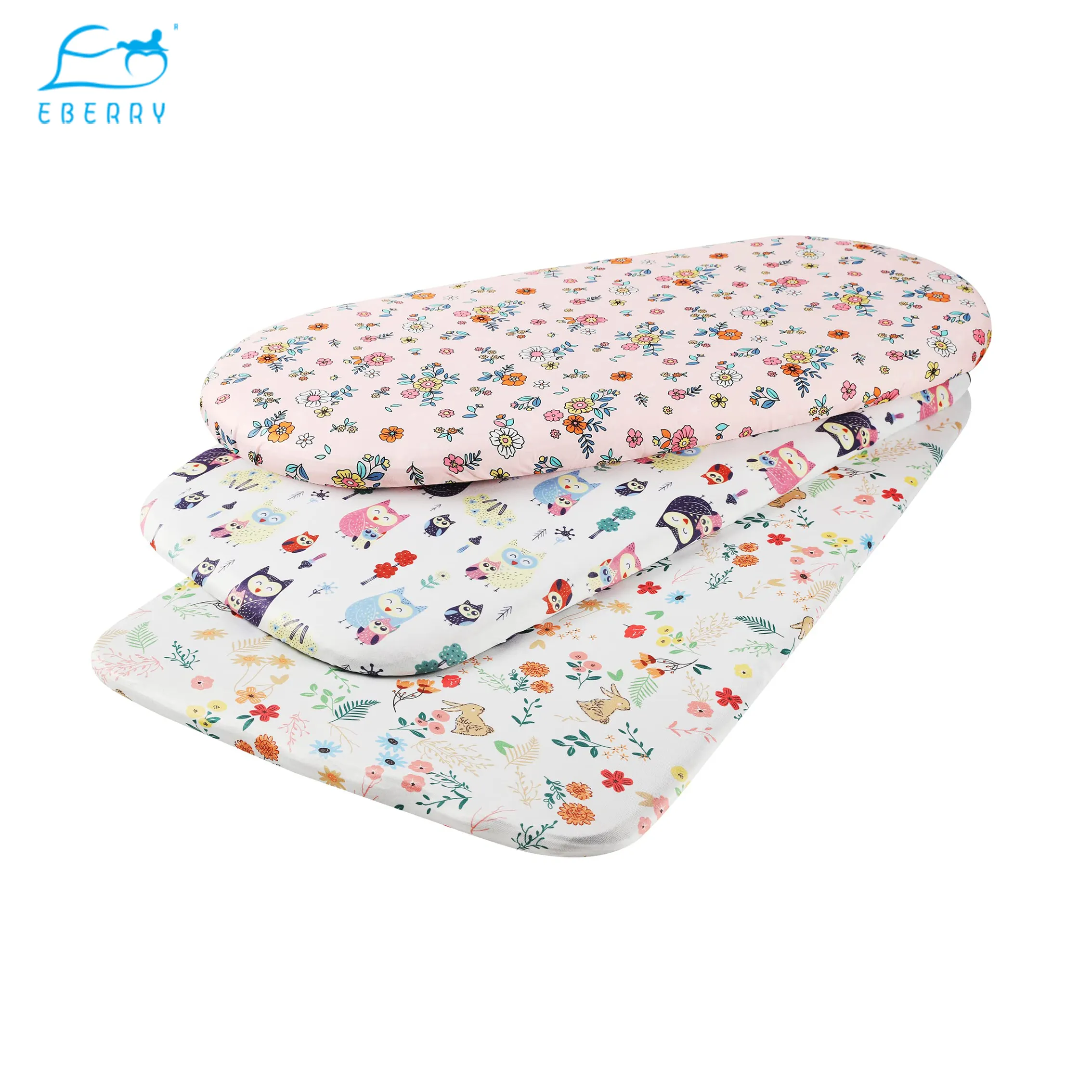 Nouveau Design imprimé 100% coton 100% coton draps de lit pour bébé ensemble de draps de couffin