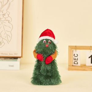 Venta al por mayor árbol de Navidad bailando música giratoria oscilante juguetes eléctricos para niños regalos de navidad adornos transfronterizos - Product Image 6