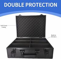 600 + 35PT 3 "x 4" étui de rangement pour chargeur supérieur en alliage d'aluminium dur boîte de rangement personnalisable pour cartes à collectionner OEM/ODM pris en charge