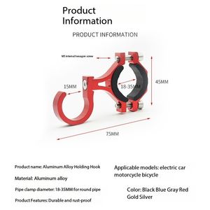 Crochet de suspension en métal pour vélo, moto et scooter, accessoires avant en aluminium, vente en gros - Product Image 3