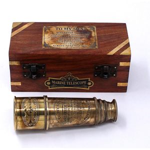 Telescopio Marítimo de Latón ALFA NAUTICAL de 15 Pulgadas con Aumento de 4-9.9x, Caja de Madera No Impermeable para Uso Civil - Product Image 6
