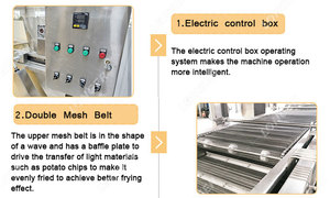Máy làm đậu phộng chiên giòn giòn đậu phộng Snack chiên Máy Chiên hạnh nhân chiên dây chuyền sản xuất - Product Image 6