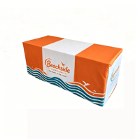 Housse de table publicitaire ajustée 4Ft 6Ft 8Ft, protection intégrale, personnalisable avec votre logo, best-seller