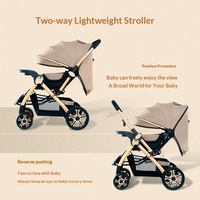 Poussette pliable pour bébé avec cadre en métal, capacité de charge de 15 kg, pliage en un clic, grand panier de rangement et amortisseurs pour 0-6 mois