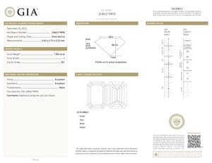 1,0 quilates GIA certificado SI1 claridad I Color Esmeralda corte suelto solitario diamante fabricante directo joyería de tasa a granel - Product Image 2