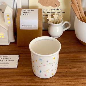 Tazón de cerámica alto <span class=keywords><strong>y</strong></span> cremoso contemporáneo, diseño mate de dibujos animados para Postres, yogur <span class=keywords><strong>y</strong></span> helado, jarrón de mesa versátil - Product Image 5