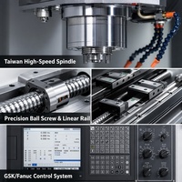 Centre d'usinage vertical XK7124 Fanuc CNC, broche BT40 simple, 220V, changeur d'outils automatique, certifié CE