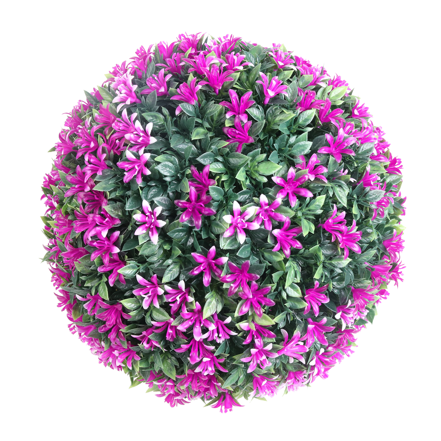 Boule topiaire de fleurs artificielles fuchsia