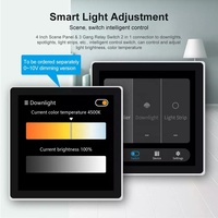 Interruptor y Panel de Escenas Tuya para Hogar Inteligente 2025, para Controlar las Luces con la Aplicación Móvil Tuya/Life Smart, Función de Control Remoto